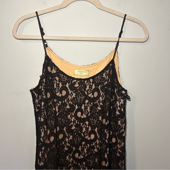 Anthropologie Moulinette Soeurs Cotrena Flounced Black Laced Dress Size 6 - Picture 5 of 12